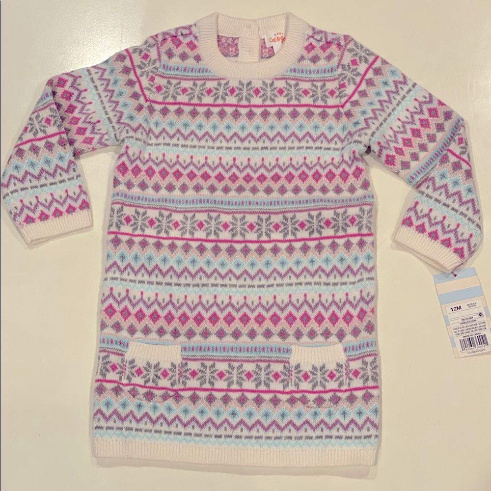 NWT 12mo WINTER SWEATER DRESS